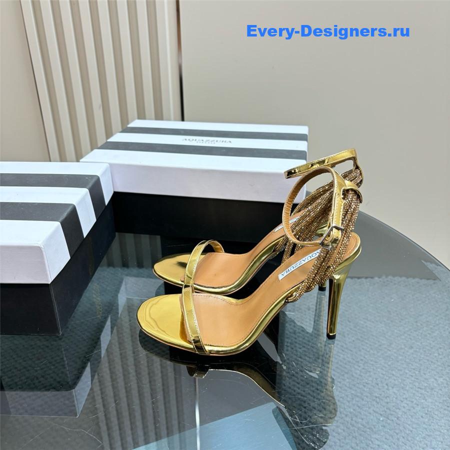 Aquazzura Wild At Heart 105 Sandal Gold