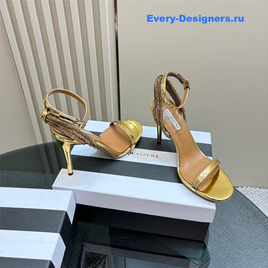 Aquazzura Wild At Heart 105 Sandal Gold