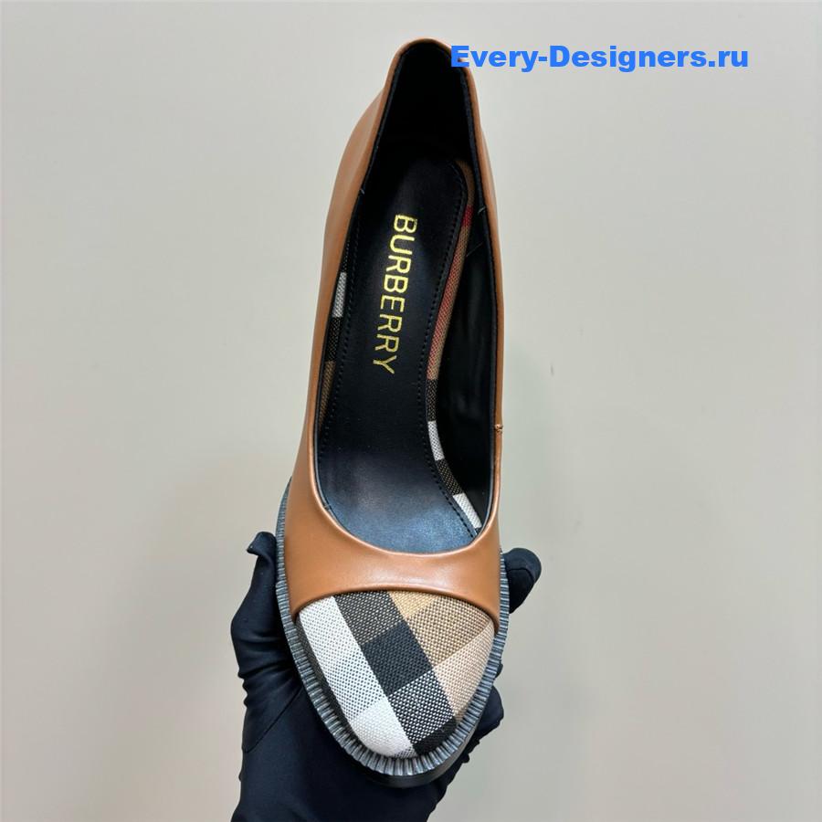 Bv*b*rry brown leather pumps