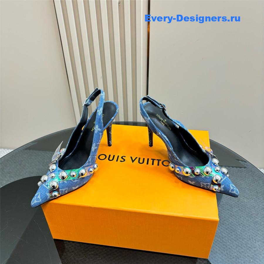 l0vis Vvtt0n denim studded heels