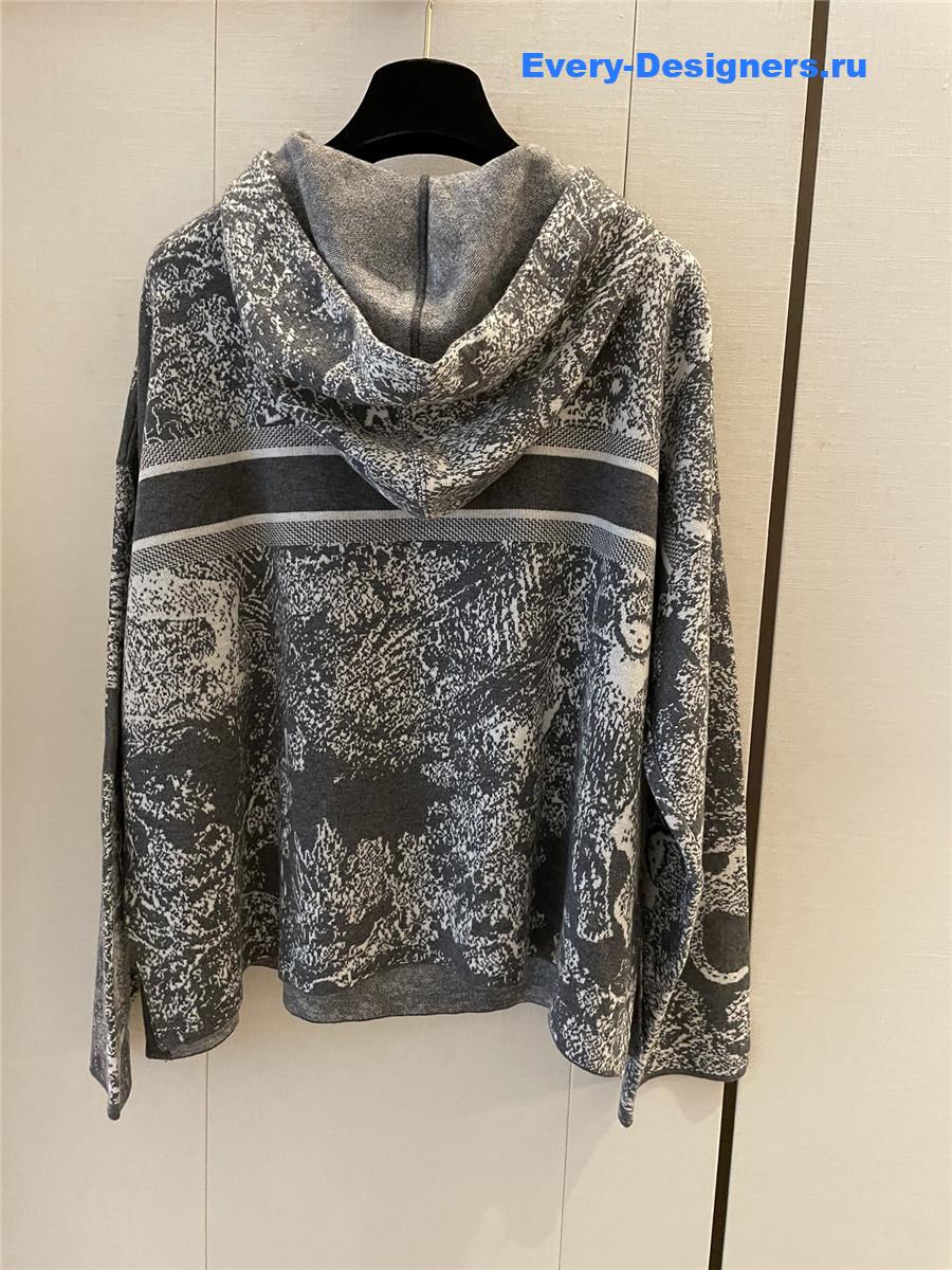 D10r cashmere wool blend knit suit gray