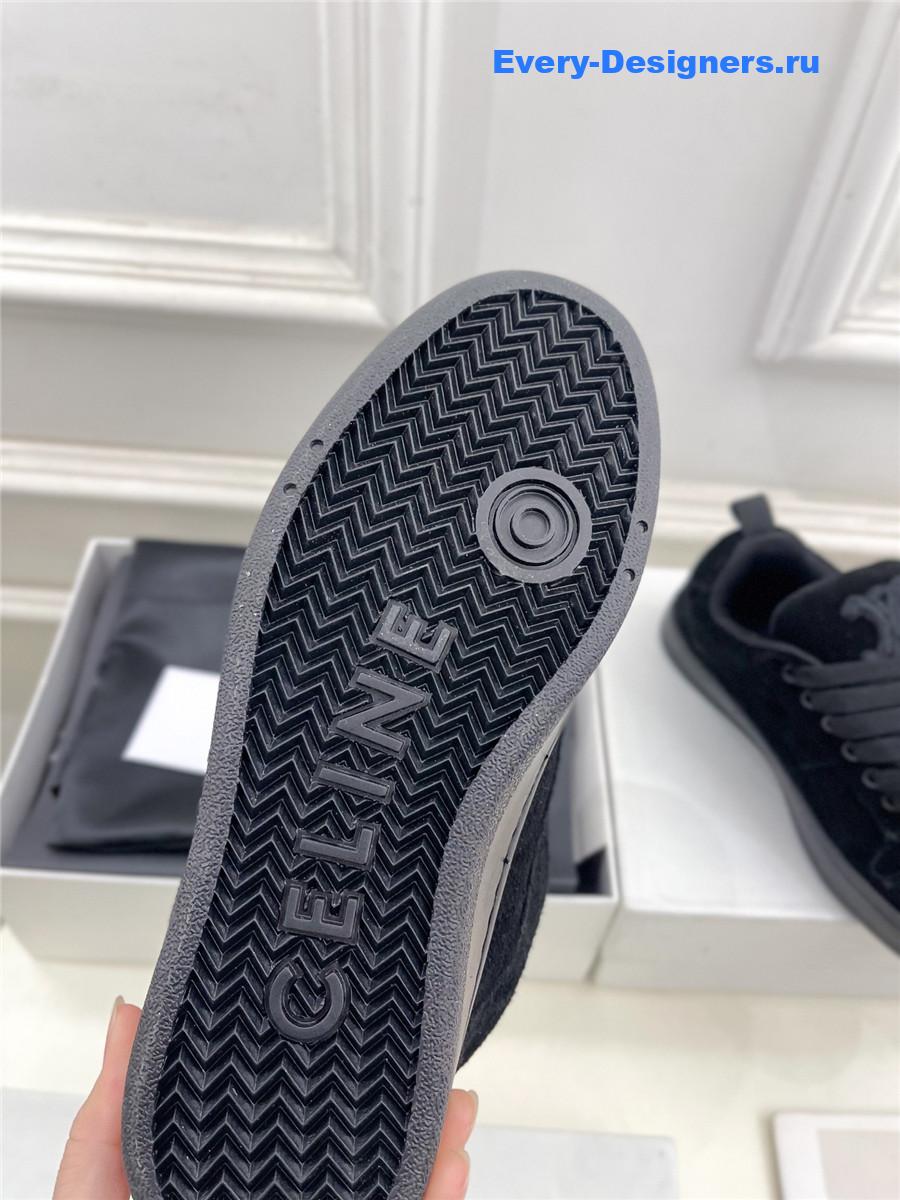 Ce1i*e huntington low lace-up sneaker in black suede