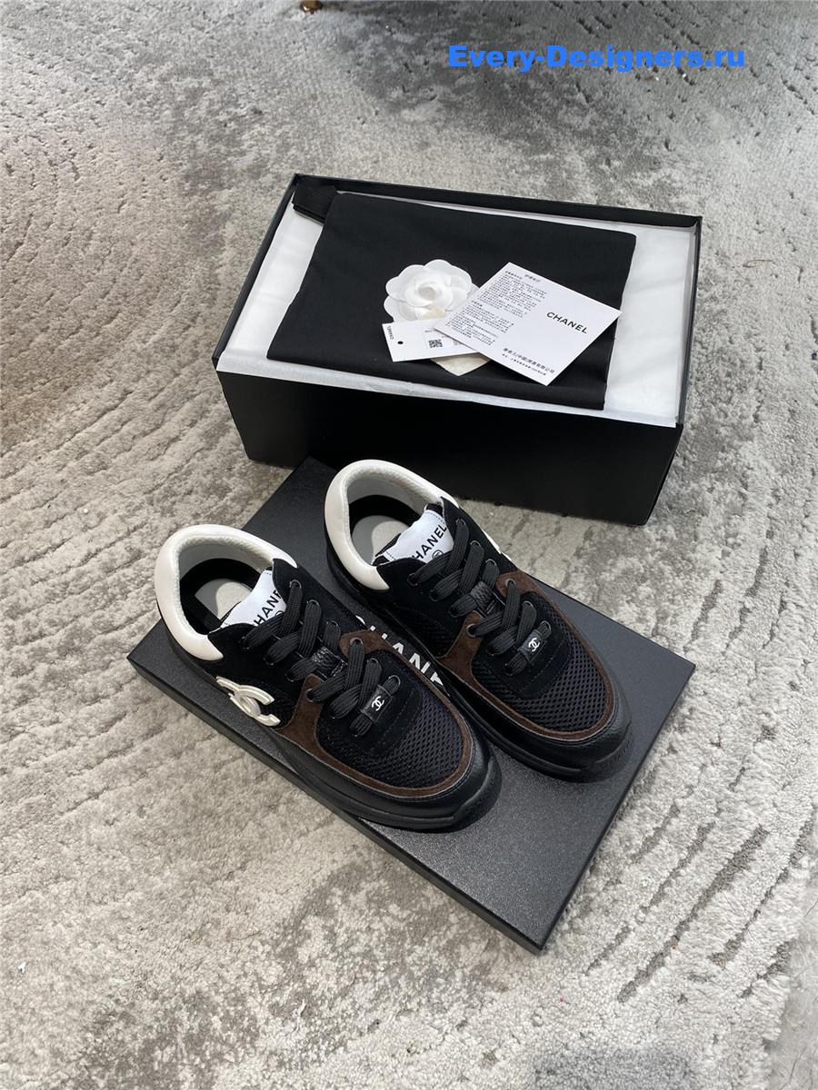 Ch**el cc runners black cyber leather