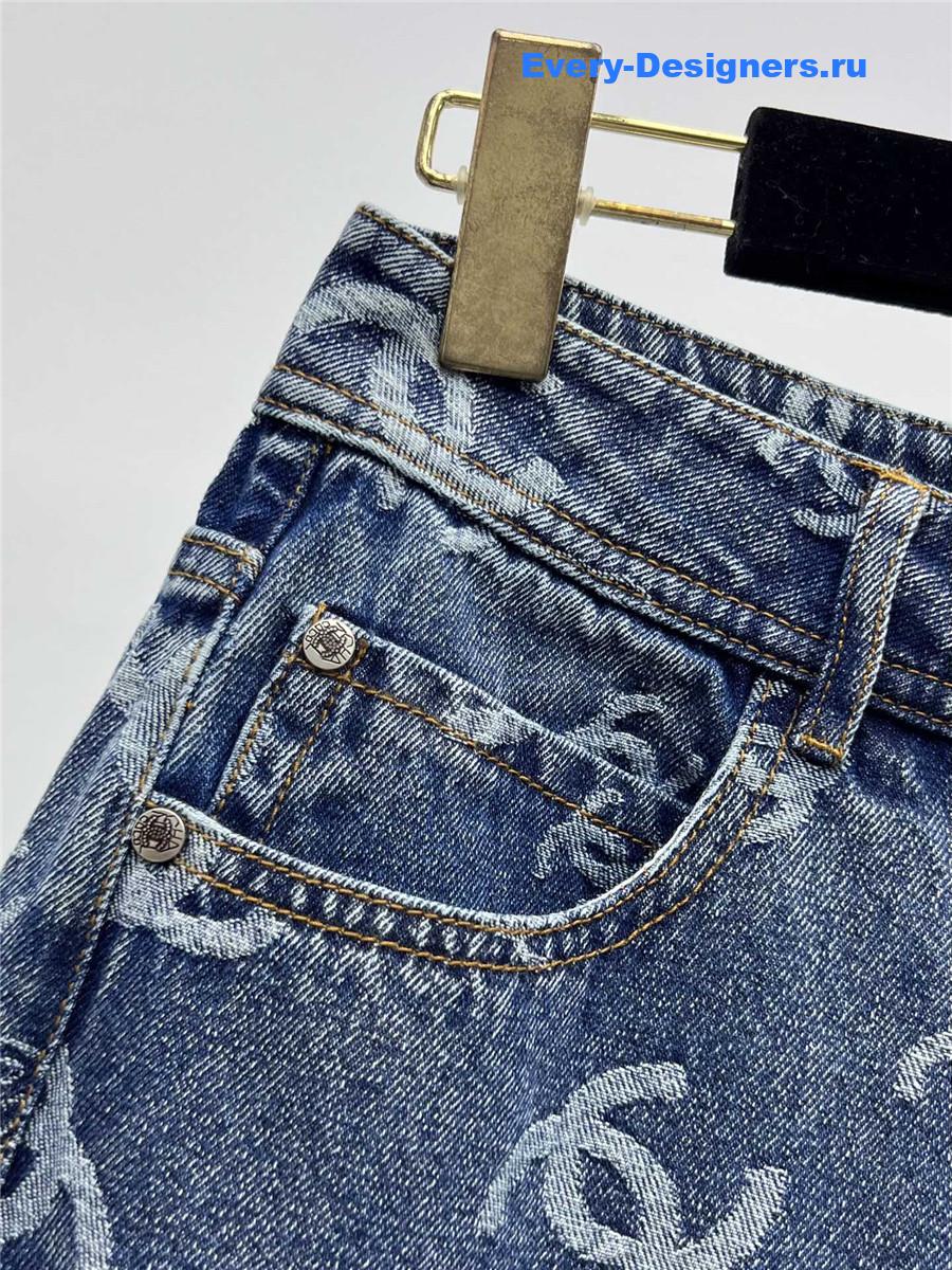 Ch**el high waist wide leg jeans