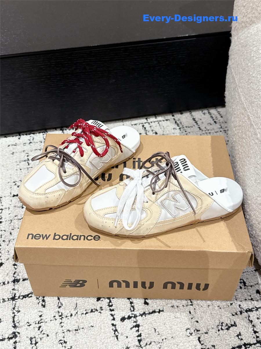 Miu Miu x New Balance Mules in Neutrals