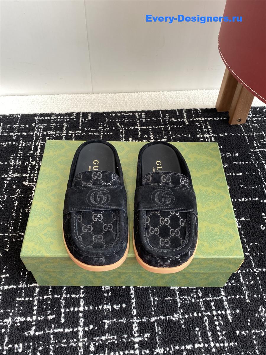 Gvc*1 celia gg suede mules black