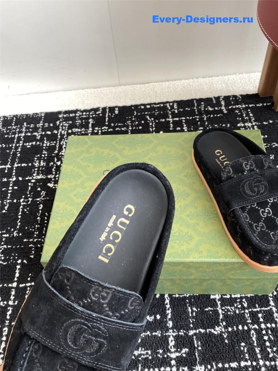 Gvc*1 celia gg suede mules black