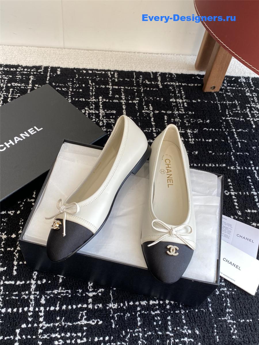 Ch**el cc embroidered ballet flats