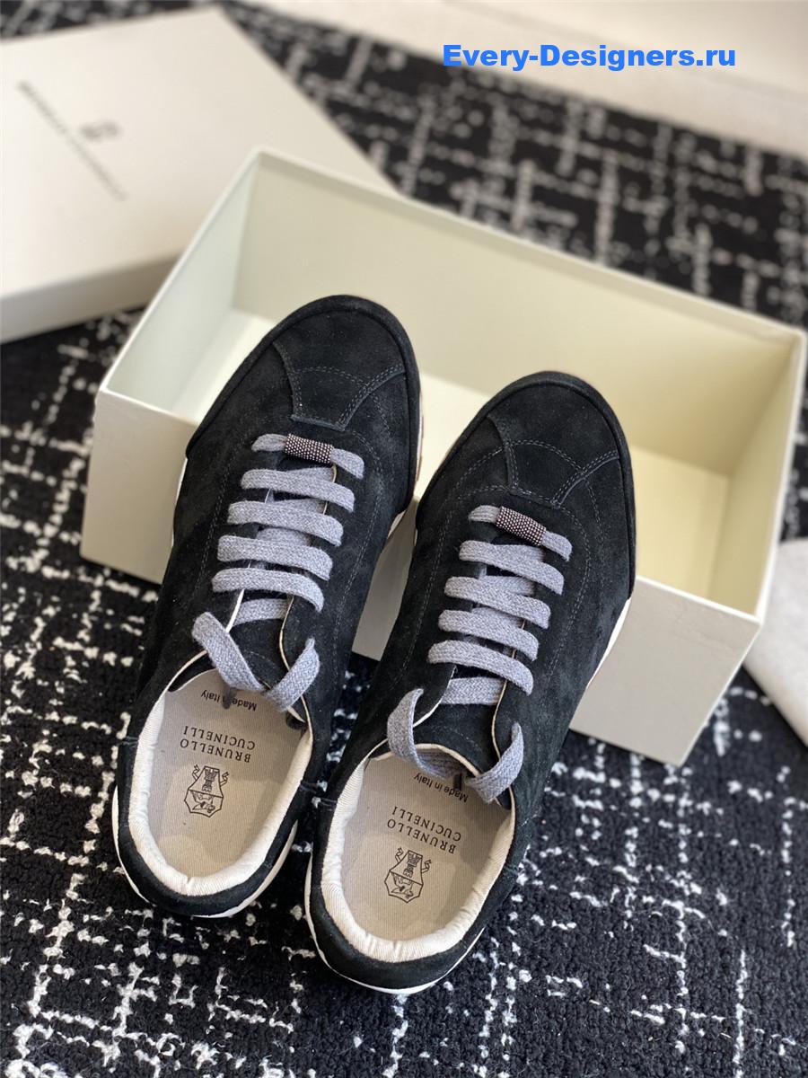 BC 10mm Suede Low Top Sneakers Black