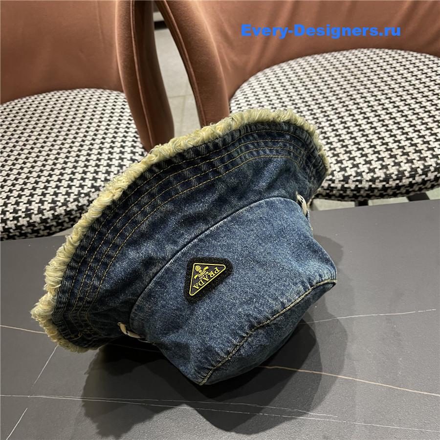Pra*a light blue denim bucket hat