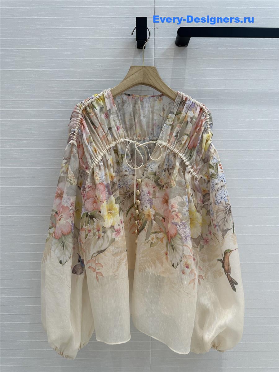 Zimm Floral Drawn Blouse
