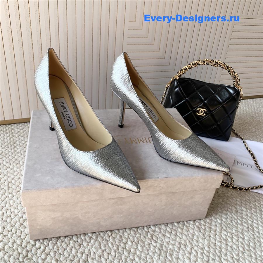 J1m*y Ch00 love 85 glitter pumps silver