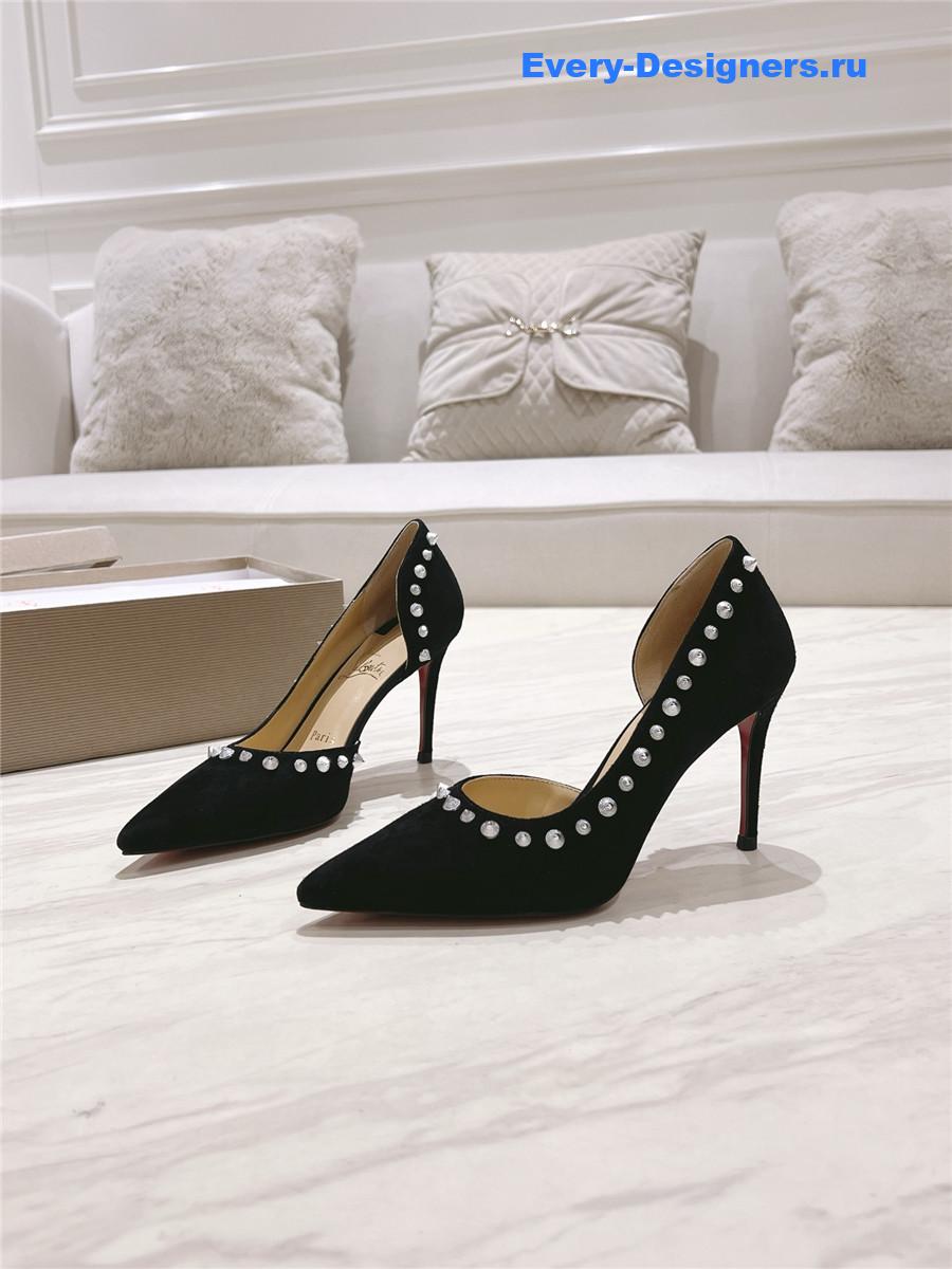 Chr1st1an louboutin anjalina studded heels black