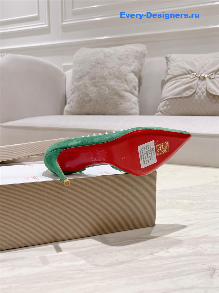 Chr1st1an louboutin anjalina studded heels green