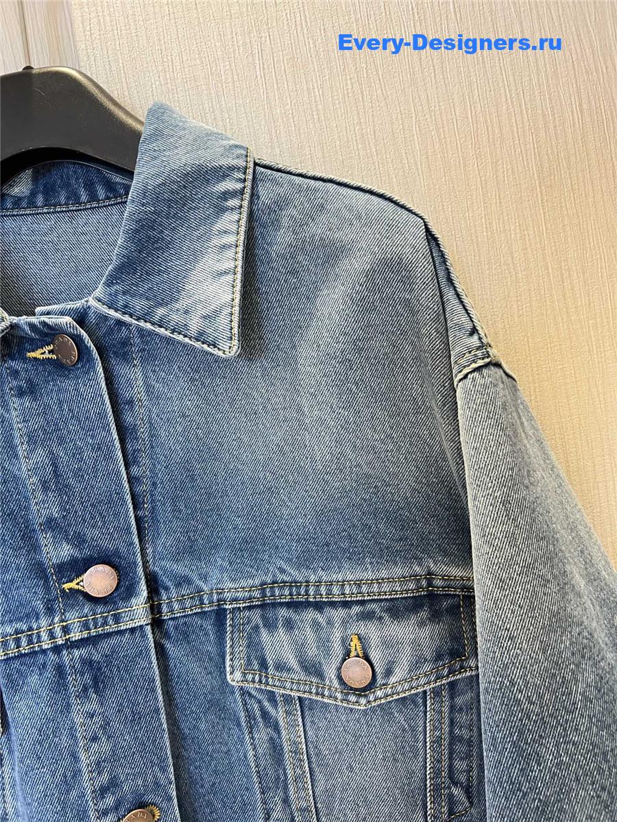 Pra*a high-waist short denim jacket
