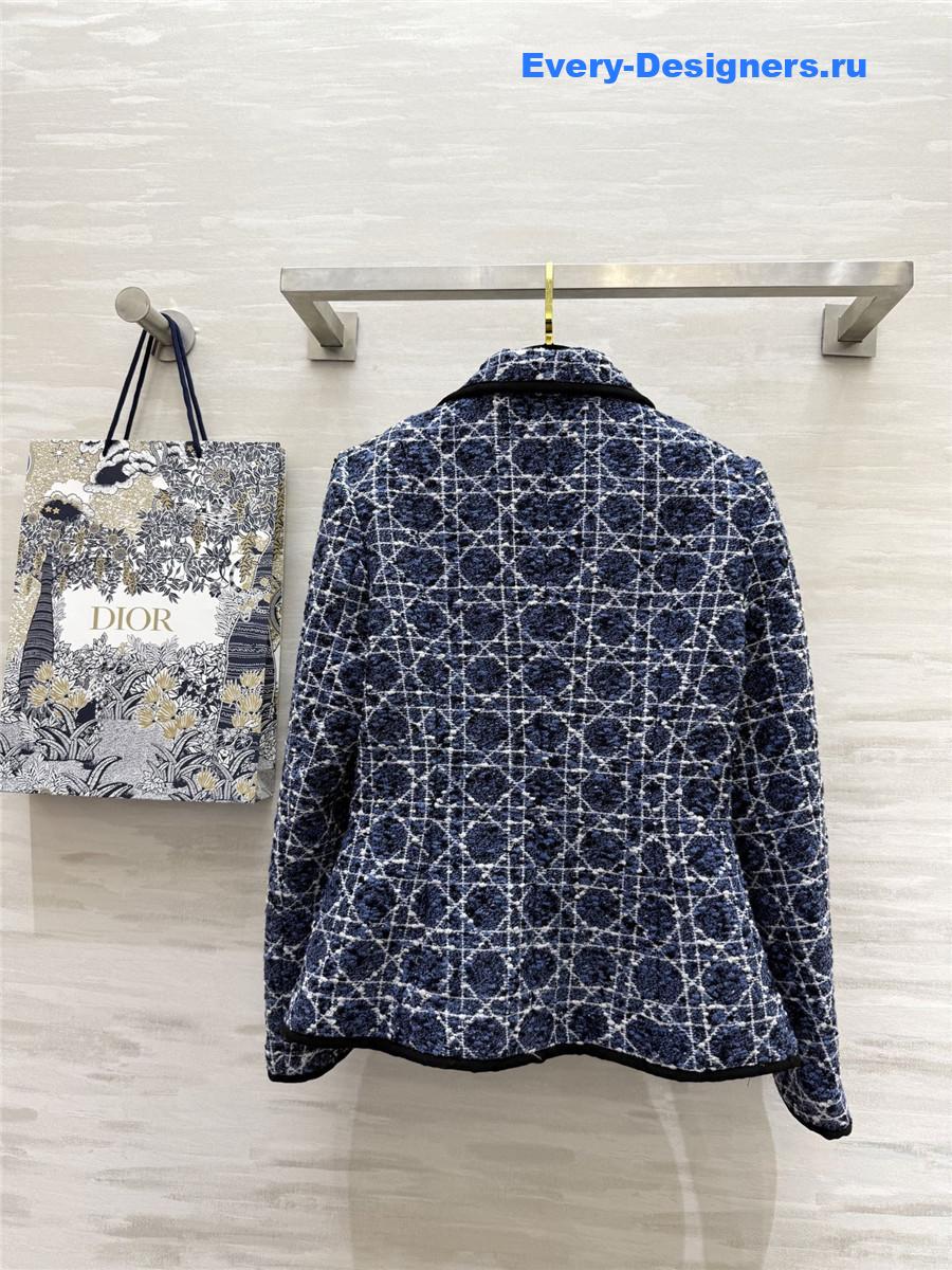 D10r cannage woven lapel blazer