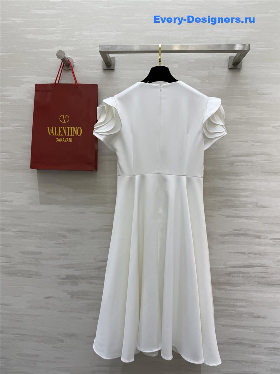 Va1e*ntin0 white floral sleeve dress