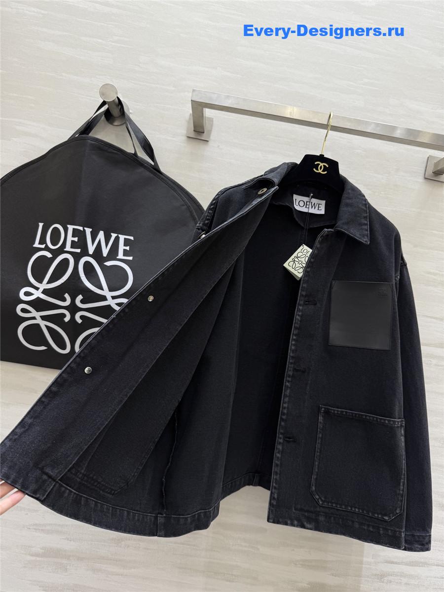 L0ew* workwear black denim jacket