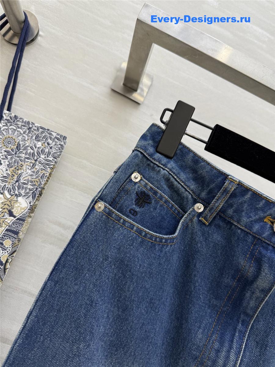 D10r blue fishtail denim skirt