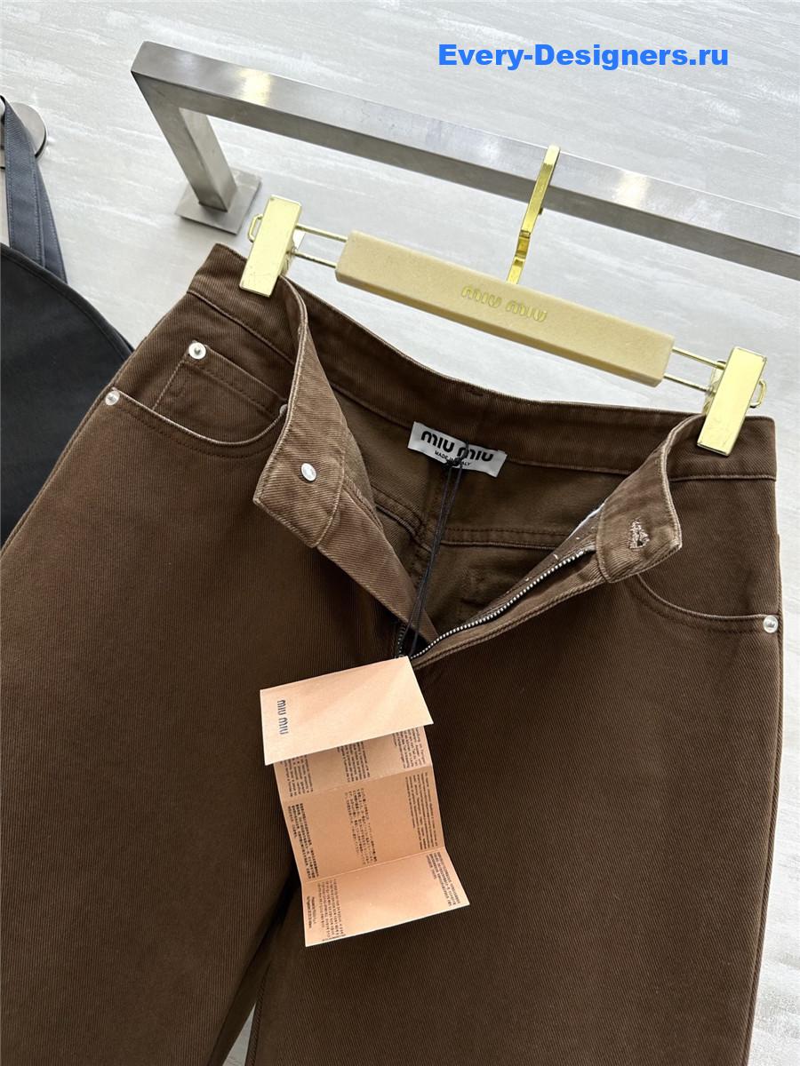 Miu Miu Brown Straight Jeans