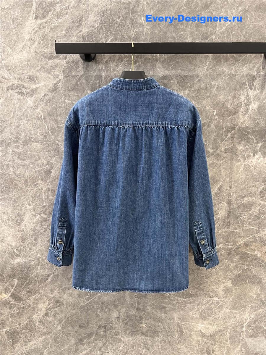 Va1e*ntin0 blue ruffled shirt