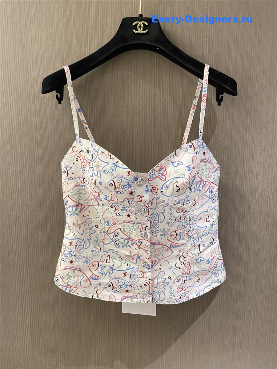 Ch**el graffiti camisole top