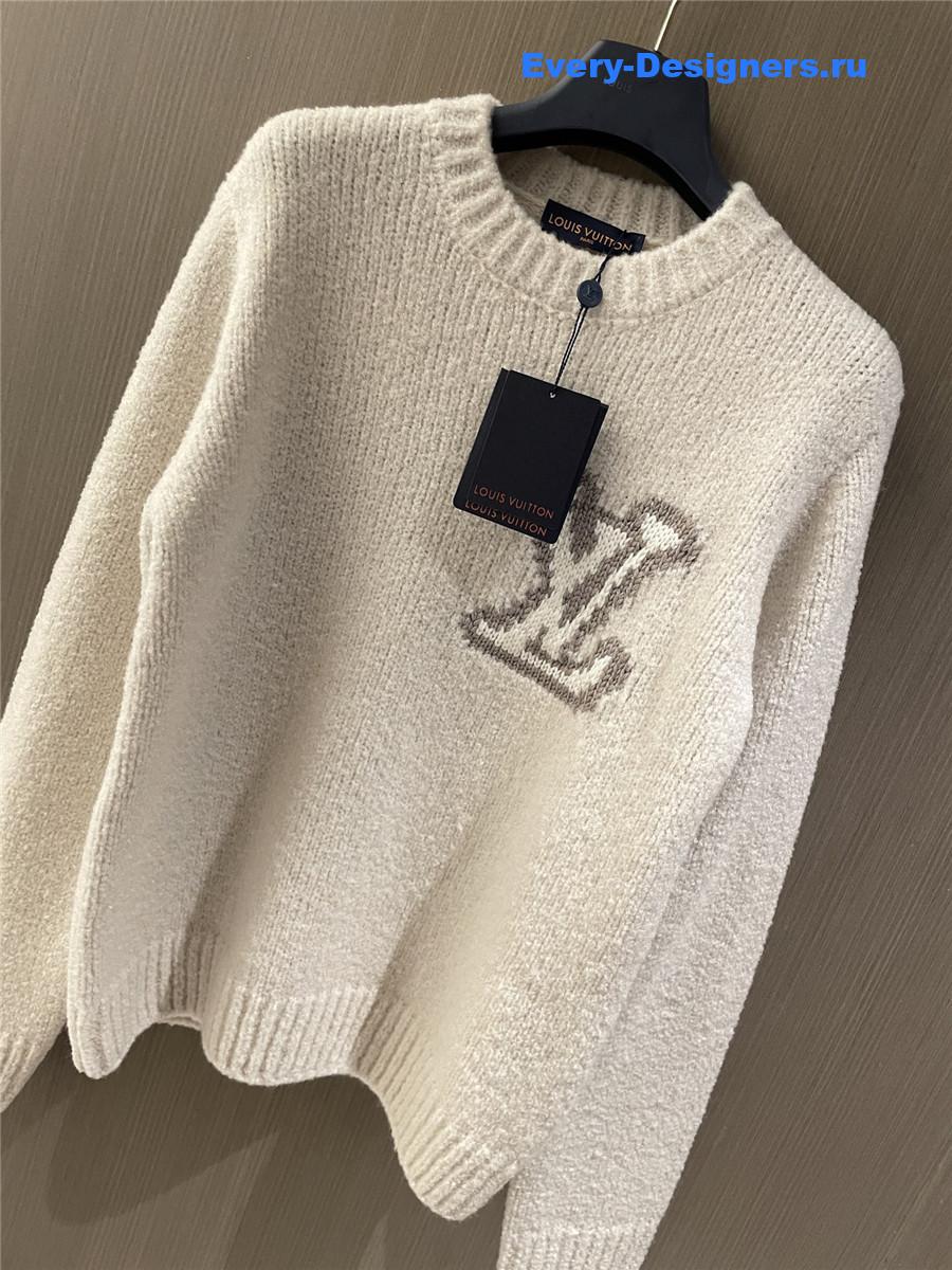 l0vis Vvtt0n lv intarsia crewneck white