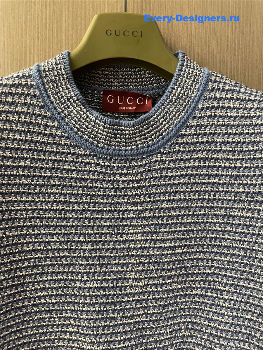 Gvc*1 cotton-blend crew neck sweater