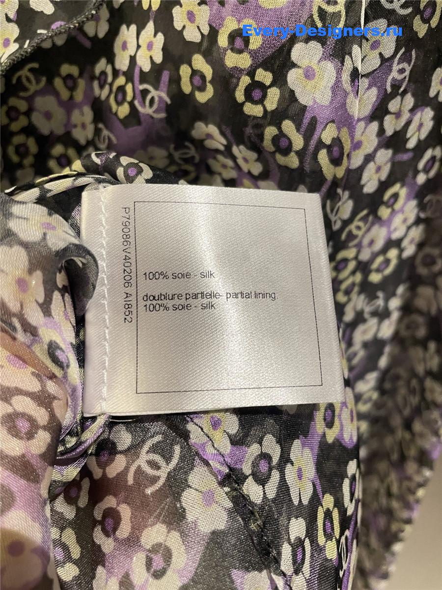 Ch**el logo mesh silk shirt
