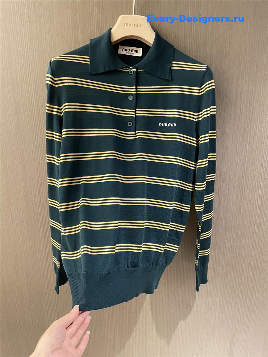 Miu Miu Green Cotton Polo