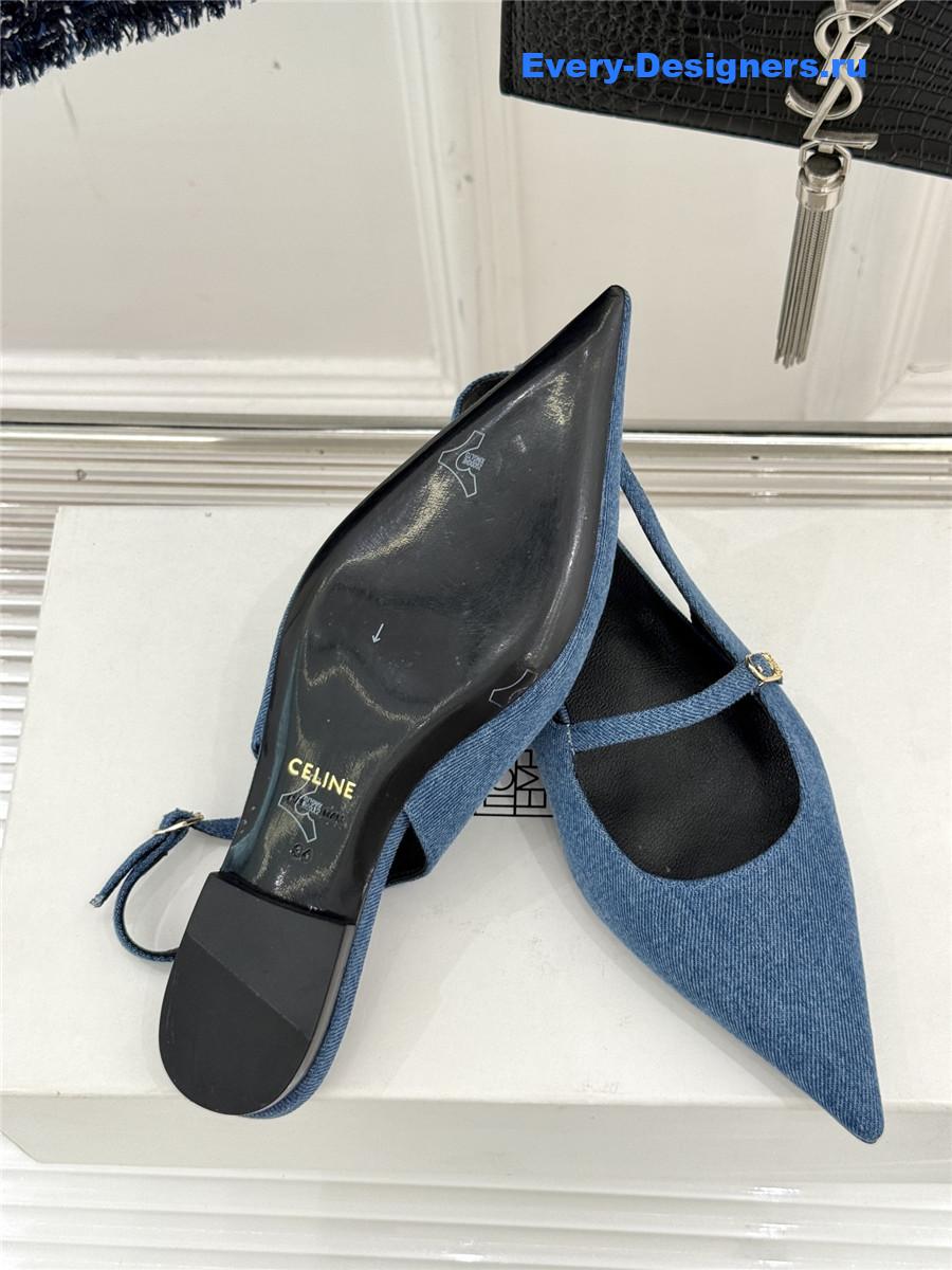 Ce1i*e flat pointed toe slingback sandals