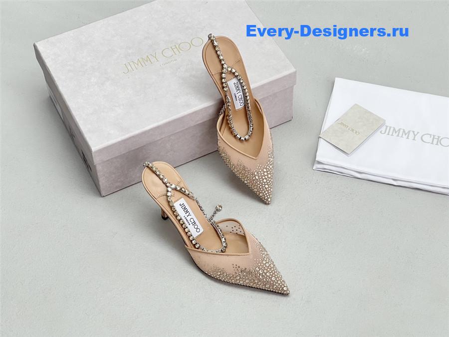 J1m*y Ch00 saeda 100mm gold pumps