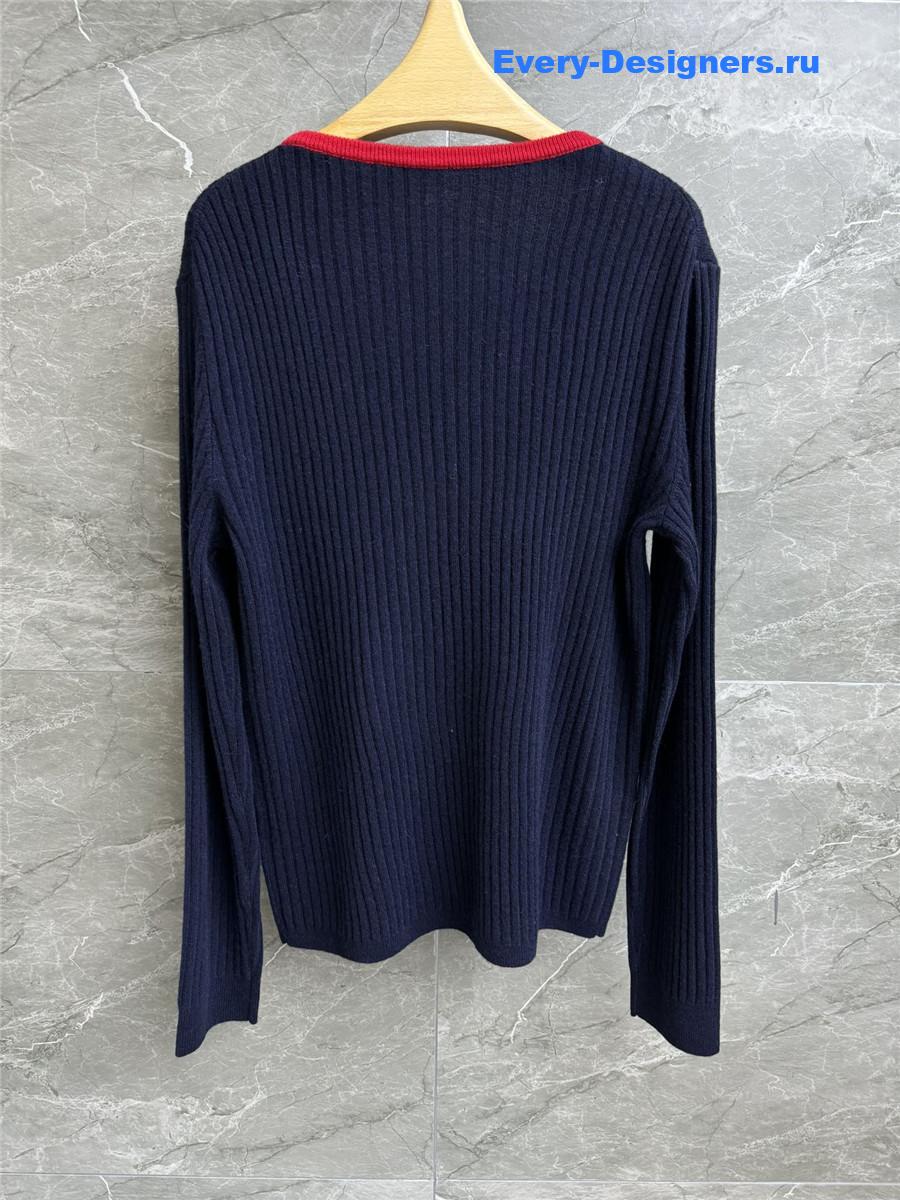 Miu Miu Ribbed-Knit Cashmere Sweater