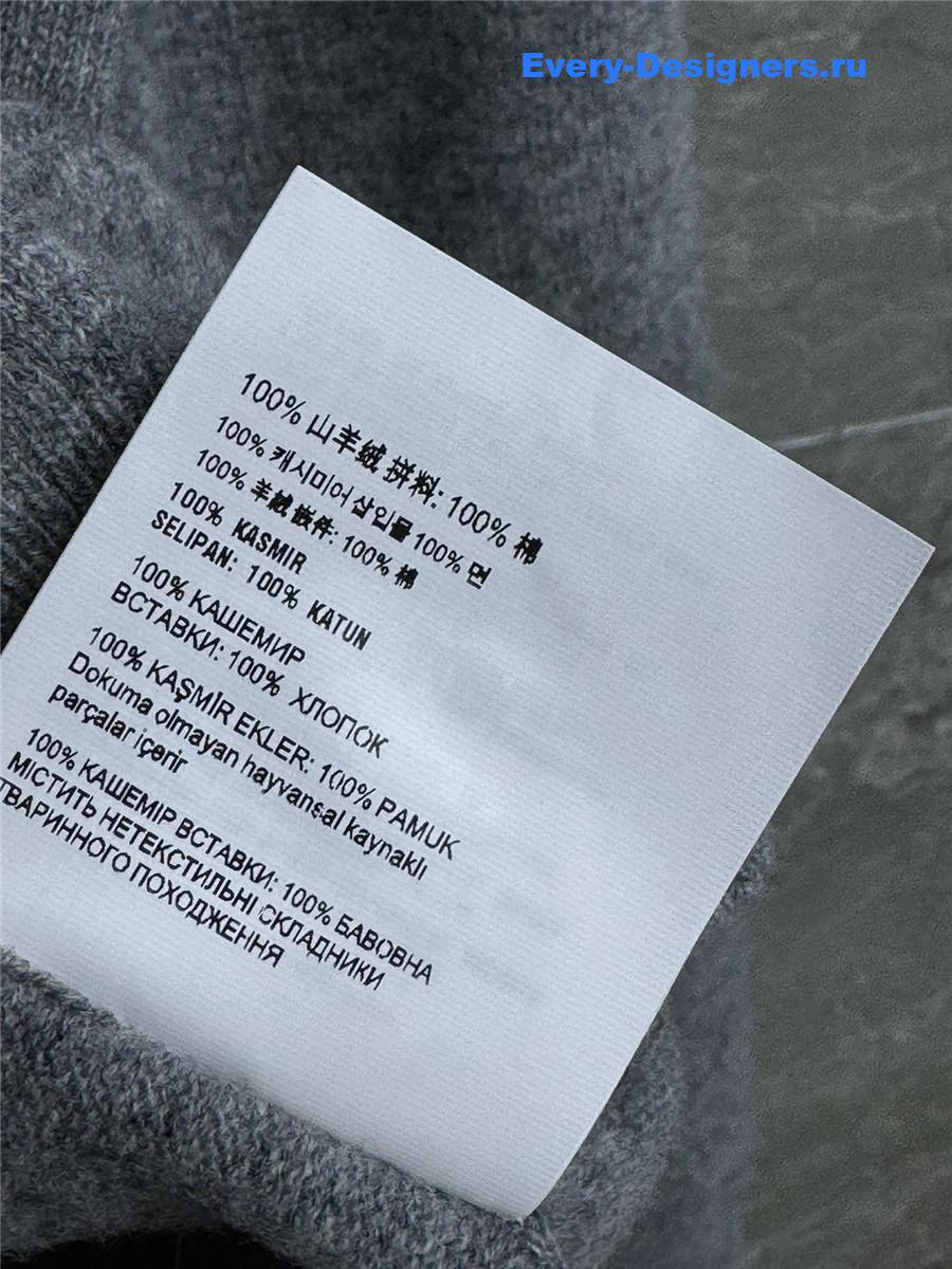 Miu Miu Gray Cashmere Polo Cardigan