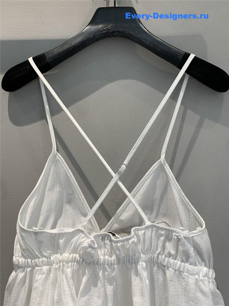 Ch**el white bow tank top