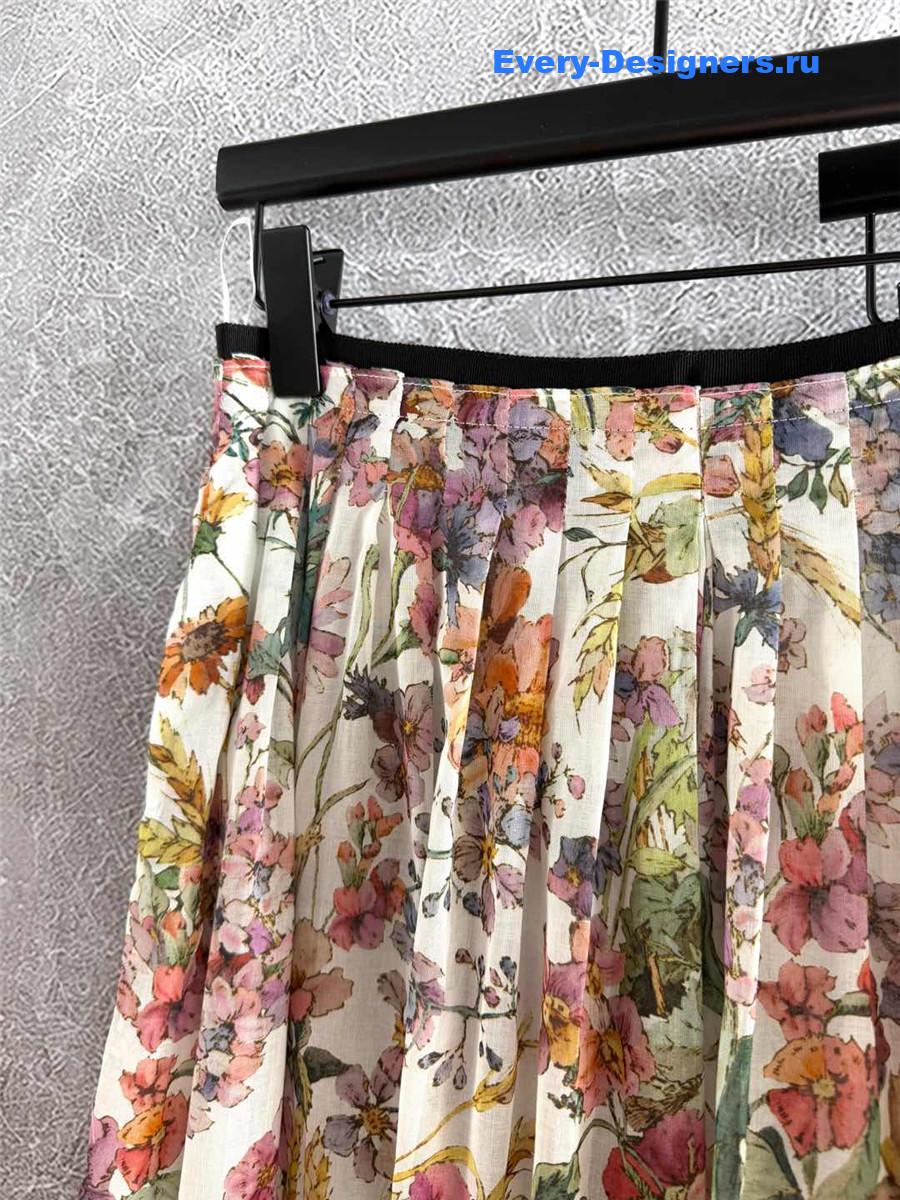D10r mid-length pleated skirt