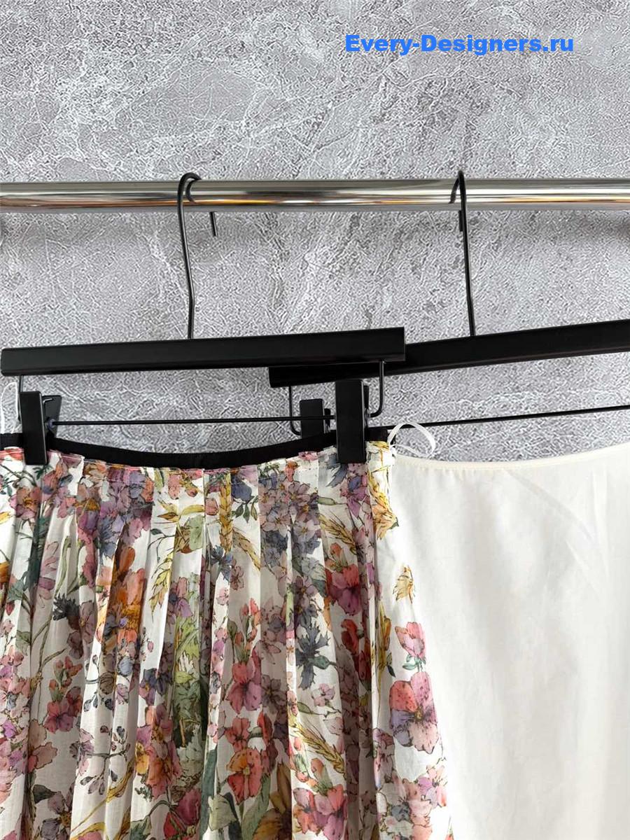 D10r mid-length pleated skirt