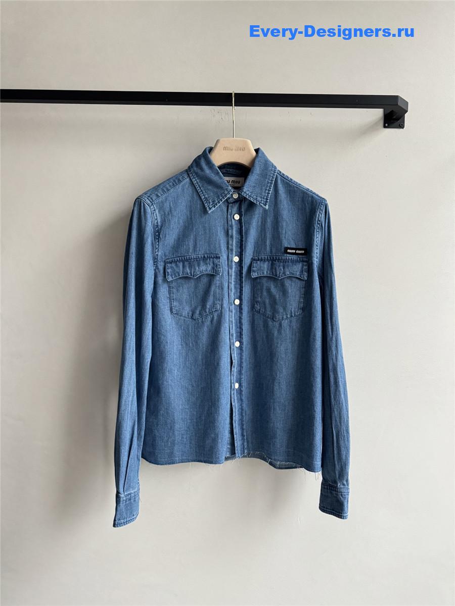 Miu Miu Denim Shirt in Blue