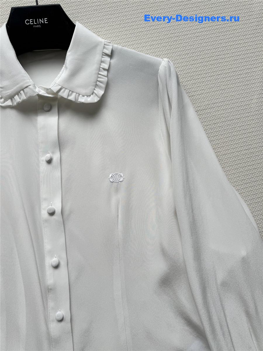 Ce1i*e embroidered logo white shirt