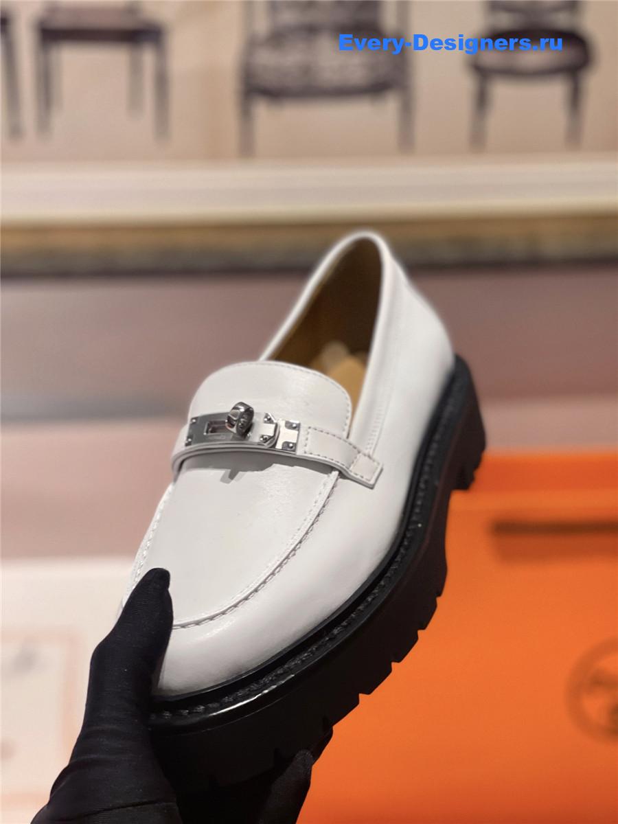 H**me5 leather icone loafer gray