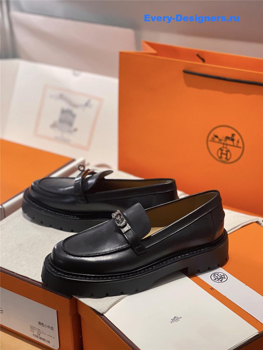 H**me5 leather icone loafer black