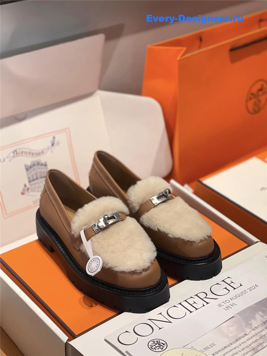 H**me5 brown icone loafer women