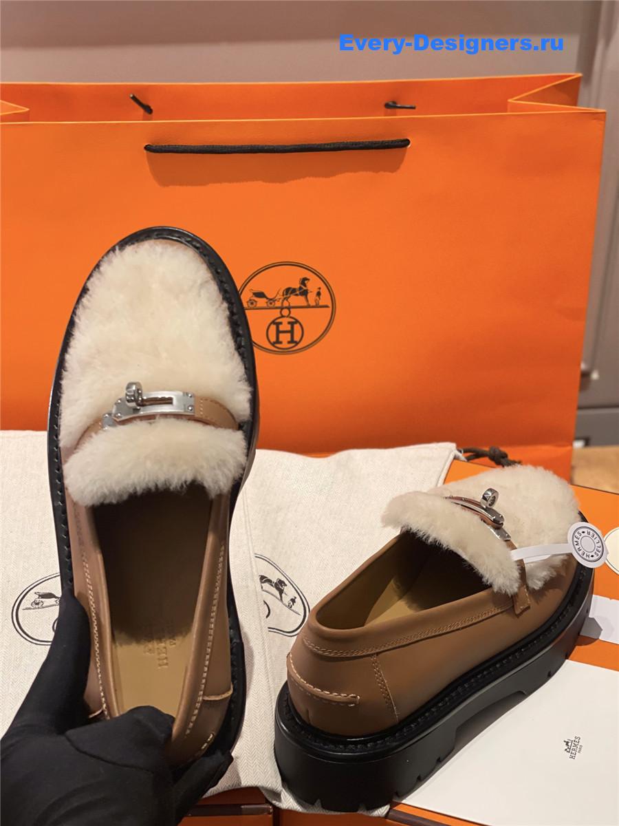 H**me5 brown icone loafer women