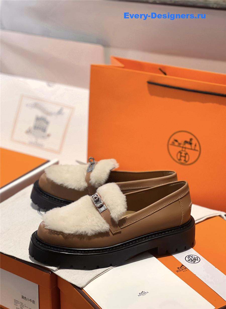 H**me5 brown icone loafer women