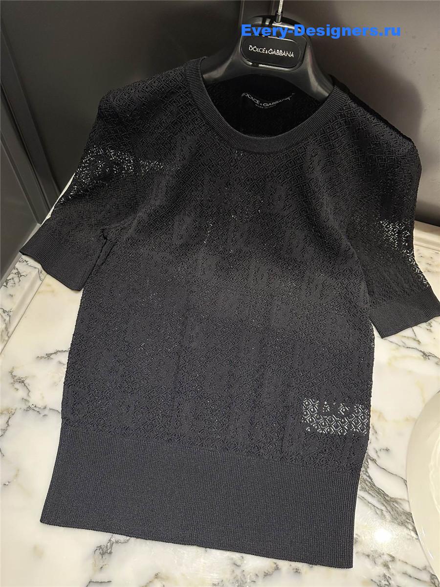 Dolce & Gabbana Black Knitted Top for Women