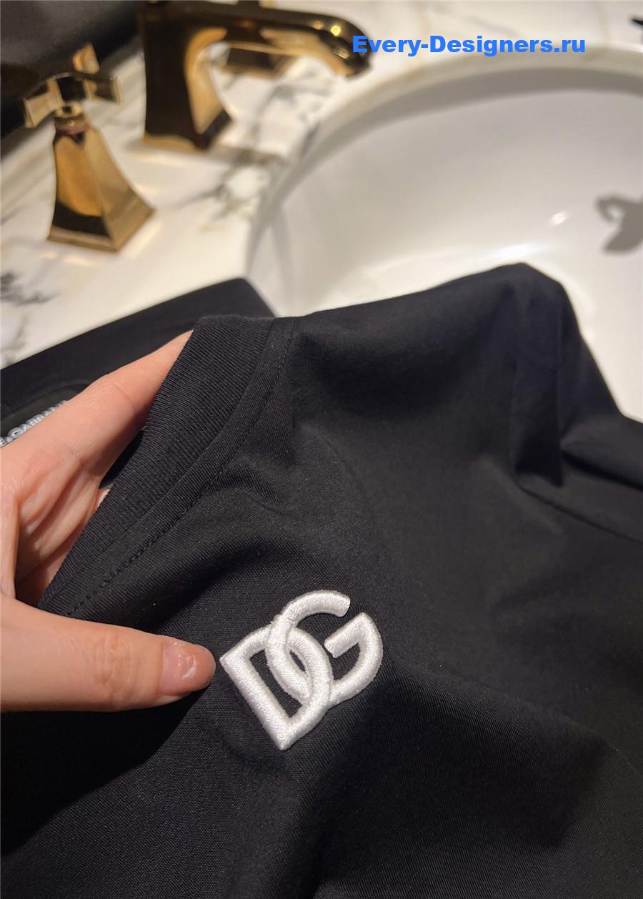 Dolce & Gabbana Jersey T-shirt with DG Logo Embroidery