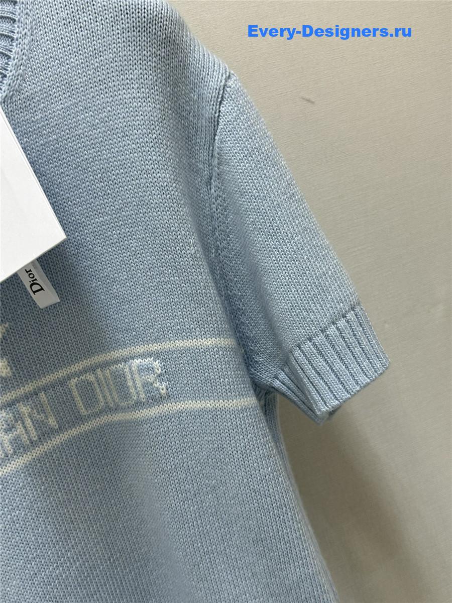 D10r jacquard knit short sleeve top