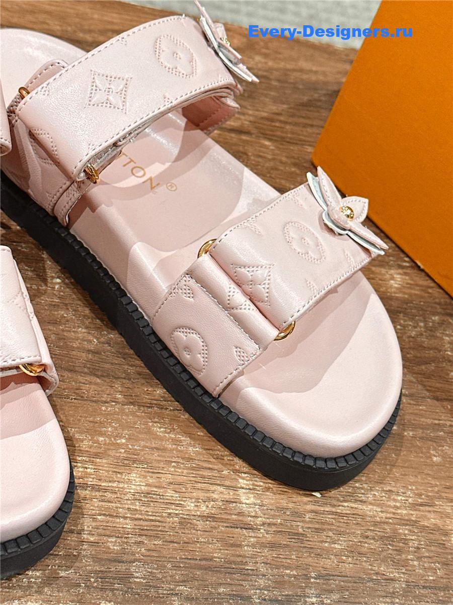 l0vis Vvtt0n lv sunset flat comfort mule in pink