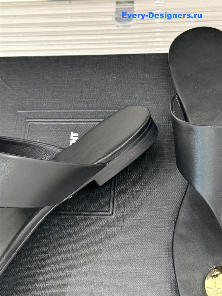 Sa1nt Lau*nt black kouros sandals