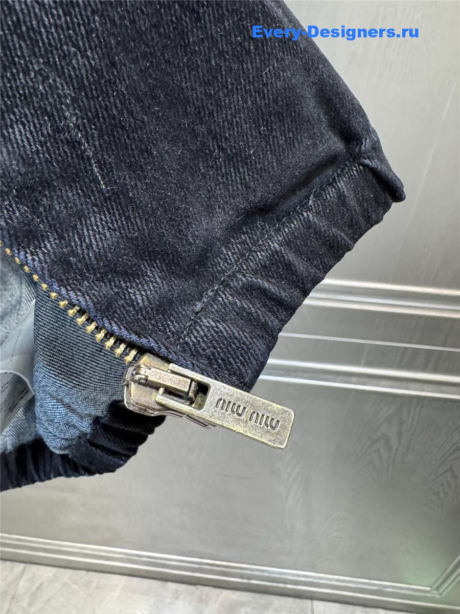 Miu Miu Washed Blue Denim Vest